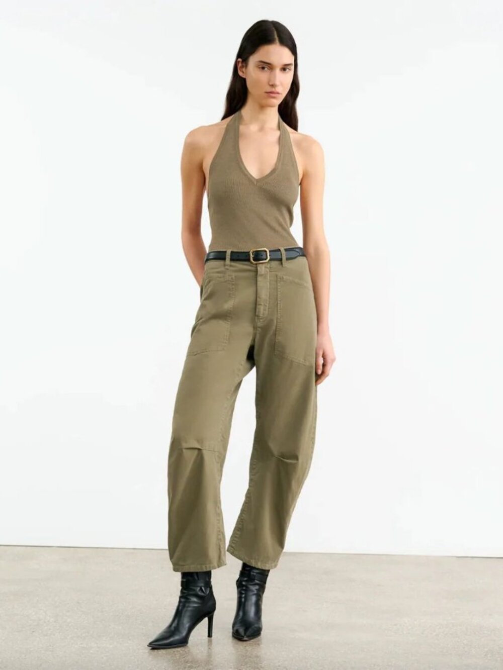 Nili Lotan Shon Military Green Pants 4